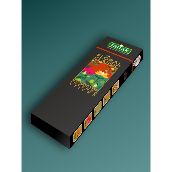 Floral Classic Bamboo-Less metallic Incense Sticks