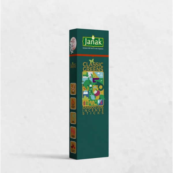 Janak Classic Bambooless Green Dhoop Sticks